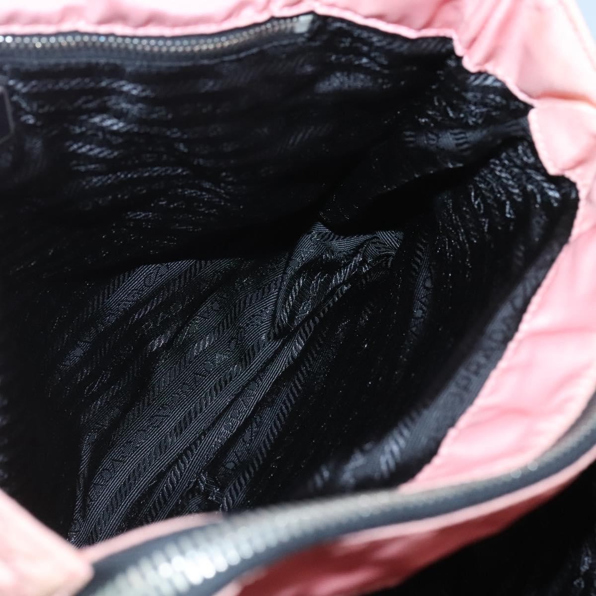Prada Chain Zip Tote Quilted Tessuto, PINK, NYLON, Tote bag