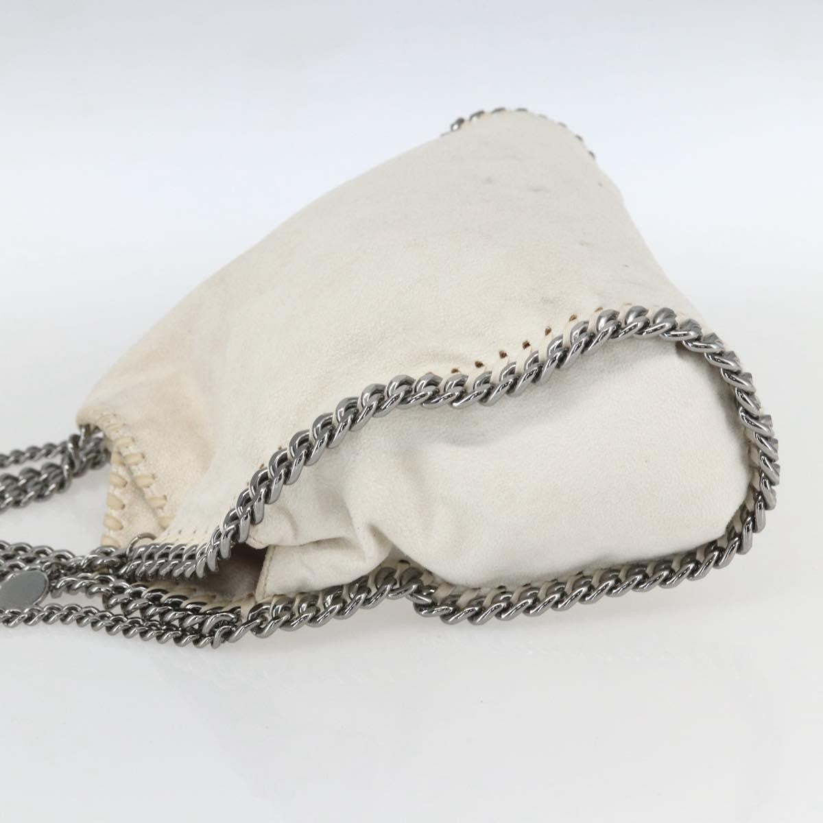 Stella McCartney Falabella Fold Over Crossbody Bag Shaggy Deer, WHITE, POLYESTER, Handbag