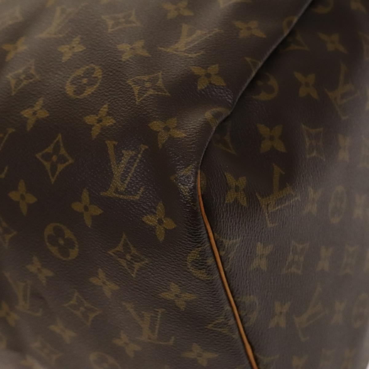 Louis Vuitton Keepall Bag Monogram Canvas, BROWN, CANVAS, Travel bag
