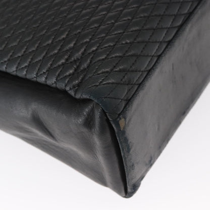 Bally Vintage Tote Bag Quilted Leather, Black, Leather, Tote Bag