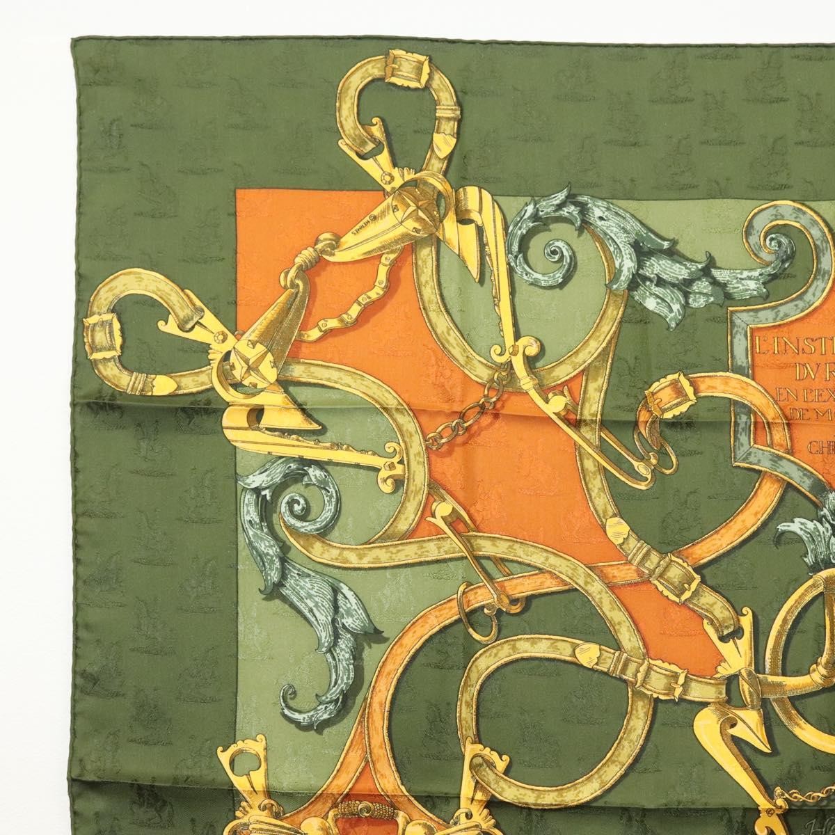 Hermes Carré 90 Silk multicolor, GREEN, SILK, Scarve & shawl