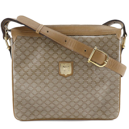 Celine Macadam Shoulder Bag PVC Leather, BEIGE, PVC, Shoulder bag