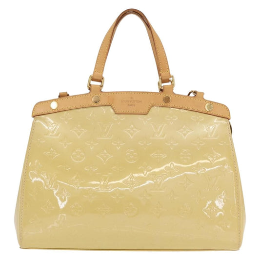 Louis Vuitton Brea Handbag Monogram Vernis, BEIGE, PATENT_LEATHER, Handbag