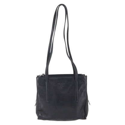 Prada Vintage Shoulder Bag Leather, BLACK, LEATHER, Shoulder bag