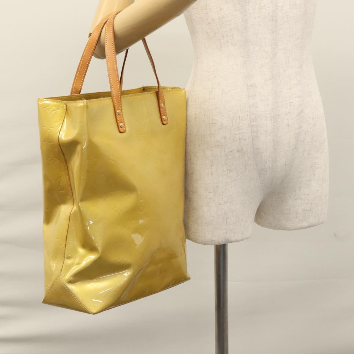 Louis Vuitton Reade Handbag Monogram Vernis, Beige, Patent Leather, Handbag