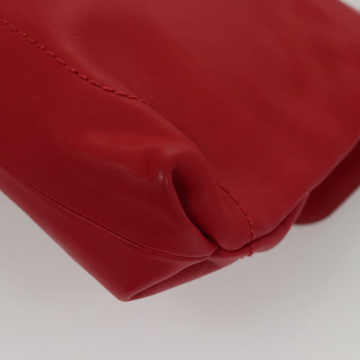 Salvatore Ferragamo Gancini Chain Shoulder bag Leather, RED, LEATHER, Shoulder bag