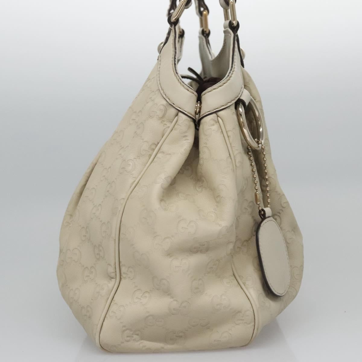 Gucci Sukey Tote Leather, WHITE, LEATHER, Handbag