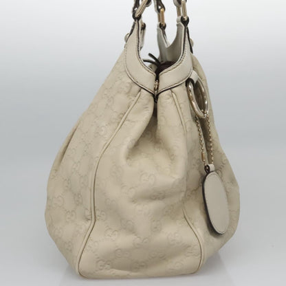 Gucci Sukey Tote Leather, WHITE, LEATHER, Handbag