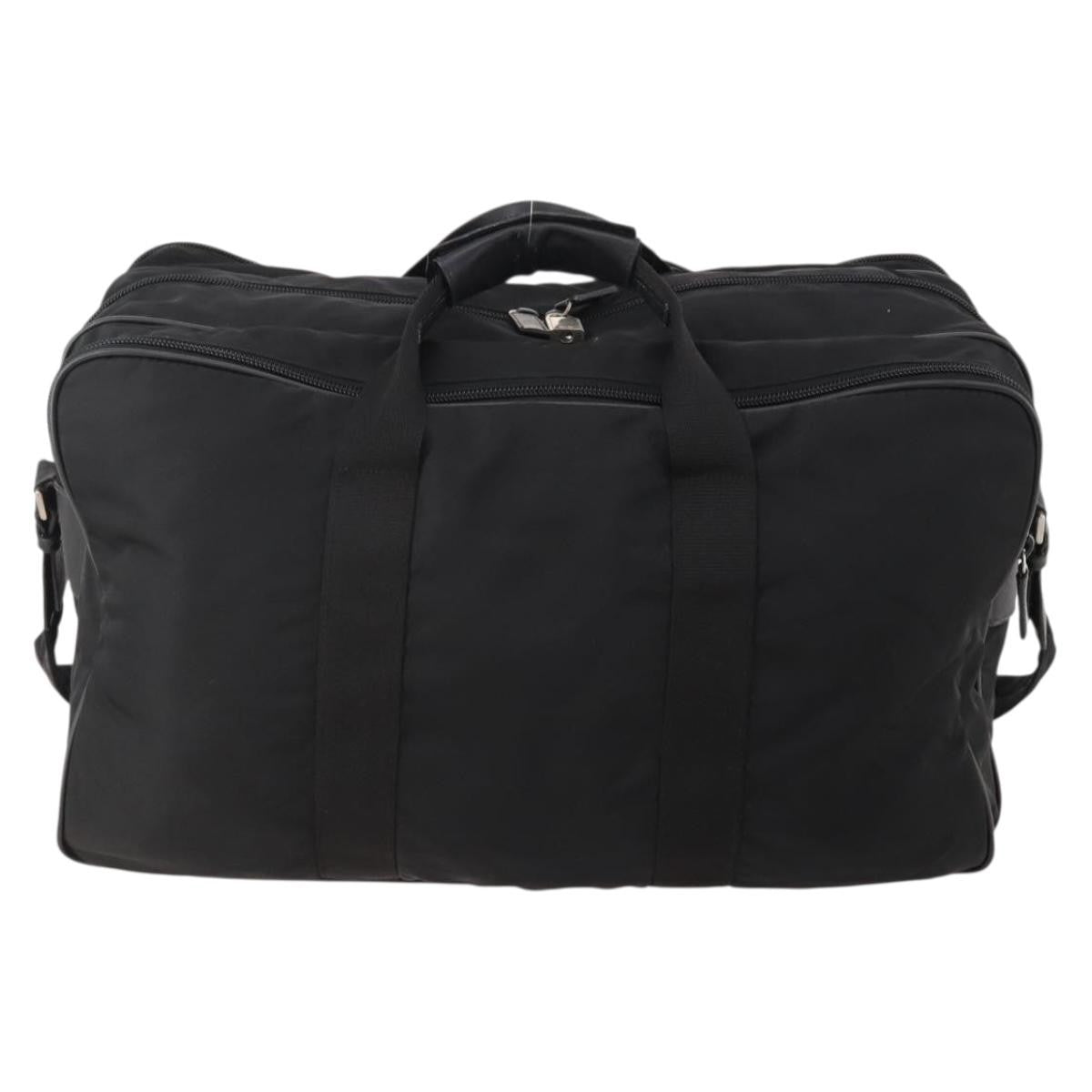 Prada Vintage Boston Bag Nylon, Black, Nylon, Travel Bag