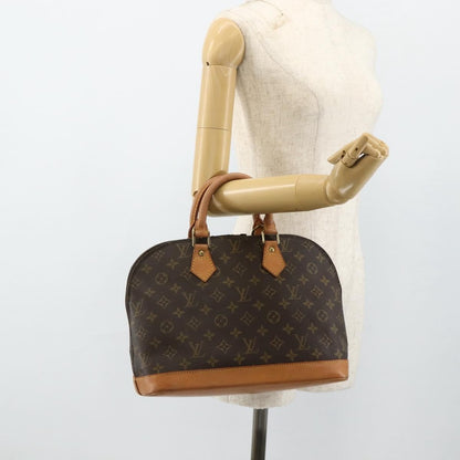 Louis Vuitton Alma Handbag Monogram Canvas, Brown, Canvas, Handbag