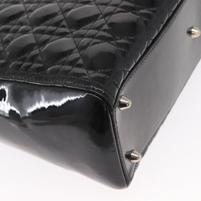 Christian Dior Lady Dior Bag Cannage Quilt Patent, BLACK, PATENT_LEATHER, Handbag