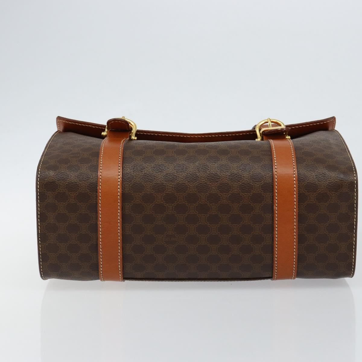 Celine Vintage Macadam Handbag Macadam, BROWN, CANVAS, Handbag