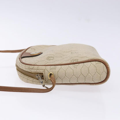 Christian Dior Vintage Honeycomb Shoulder Bag Canvas, BEIGE, CANVAS, Shoulder bag