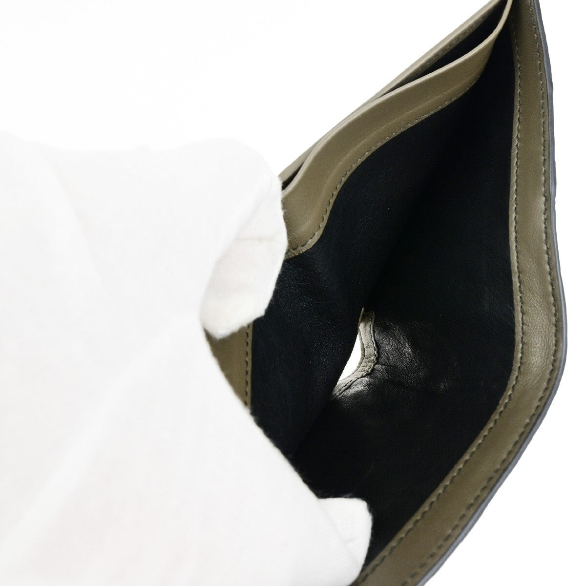 Bottega Veneta Compact Bifold Wallet Embossing Leather, BROWN, LEATHER, Wallets