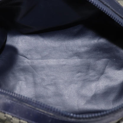 Celine Vintage Boston Bag Macadam Coated Canvas, NAVY, CANVAS, Handbag