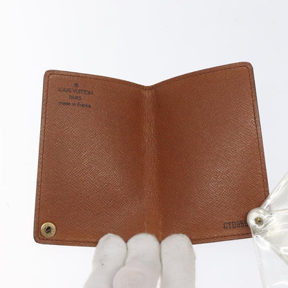 Louis Vuitton Porte Cartes Pression Card Case Monogram Canvas, BROWN, CANVAS, Card Holders