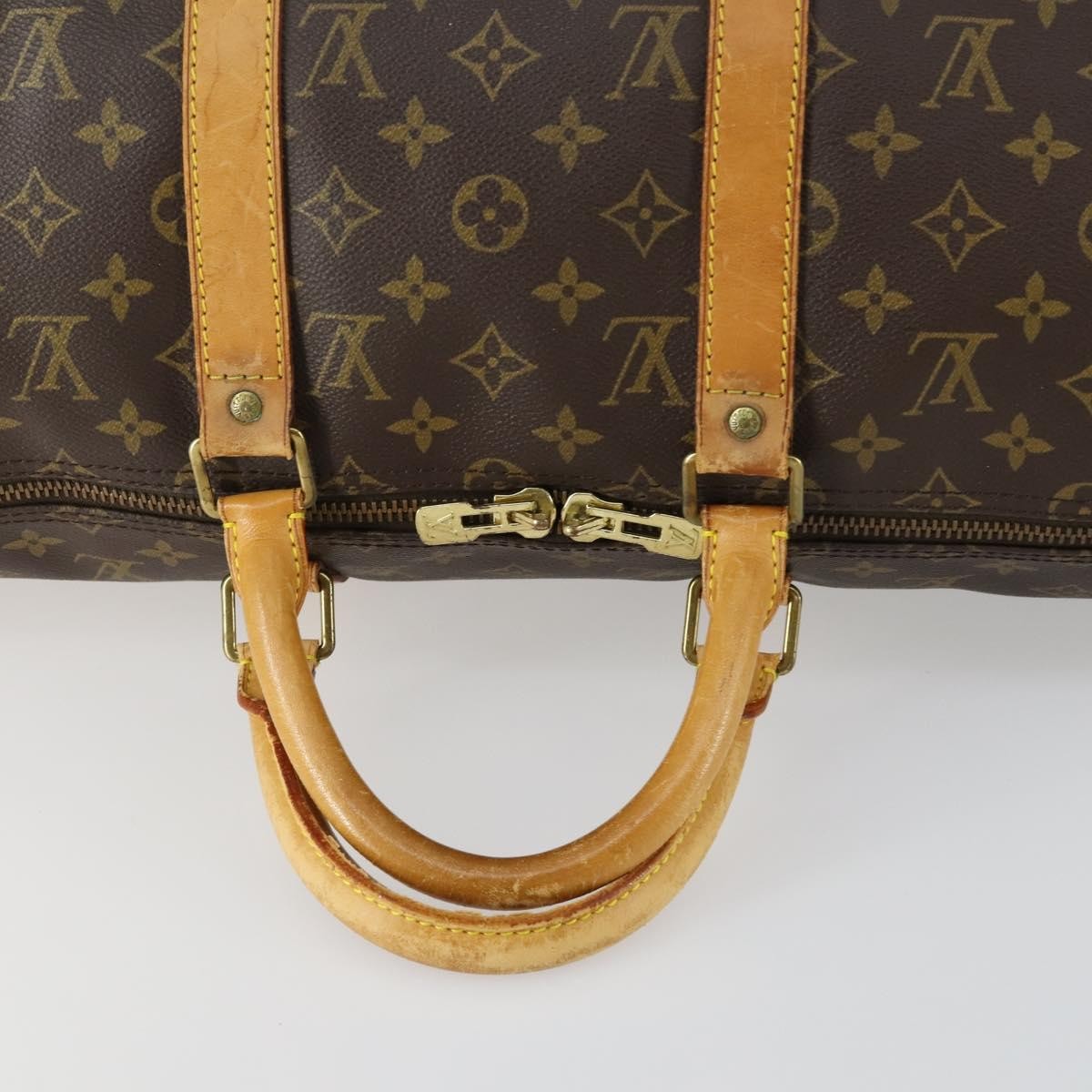 Louis Vuitton Keepall Bag Monogram Canvas, BROWN, CANVAS, Travel bag