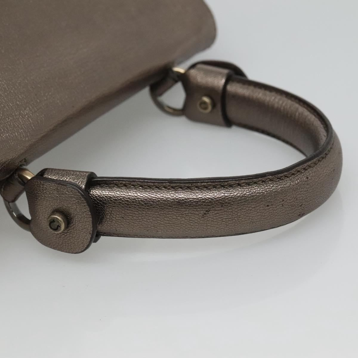 Salvatore Ferragamo Sofia Satchel Smooth Leather, GOLD, LEATHER, Handbag