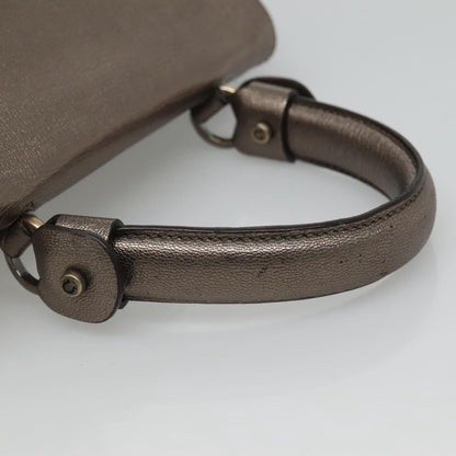 Salvatore Ferragamo Sofia Satchel Smooth Leather, GOLD, LEATHER, Handbag