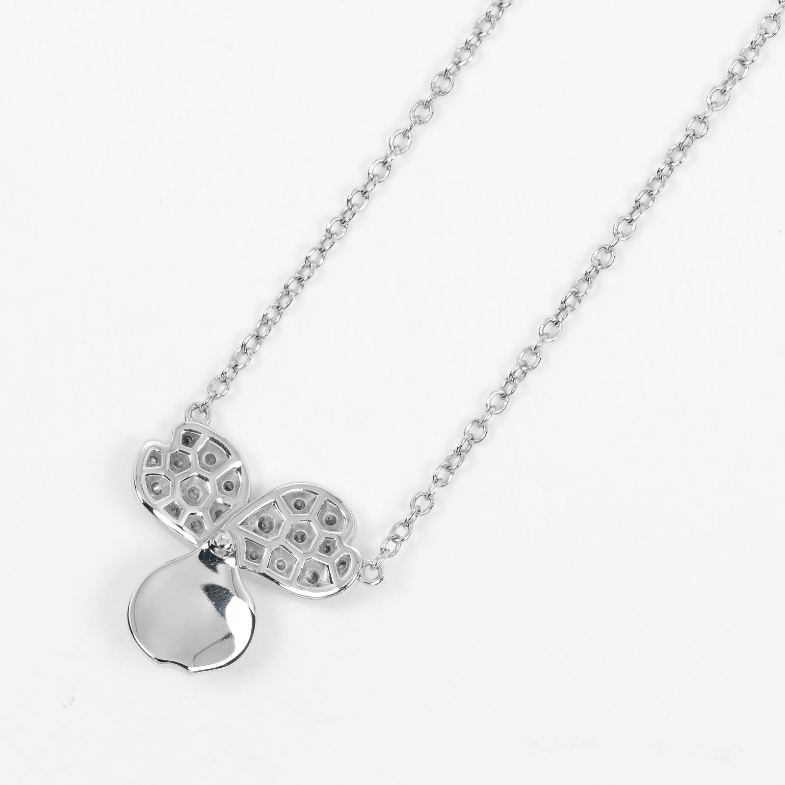Tiffany & Co. Open Paper Flower Pendant Necklace Platinum and Diamonds, SILVER, PLATINUM, Necklace