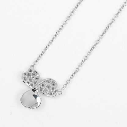 Tiffany & Co. Open Paper Flower Pendant Necklace Platinum and Diamonds, SILVER, PLATINUM, Necklace