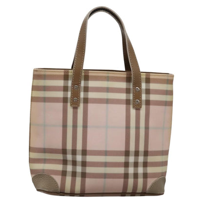 Burberry Nova Check Tote Canvas and Leather, PINK, CANVAS, Tote bag