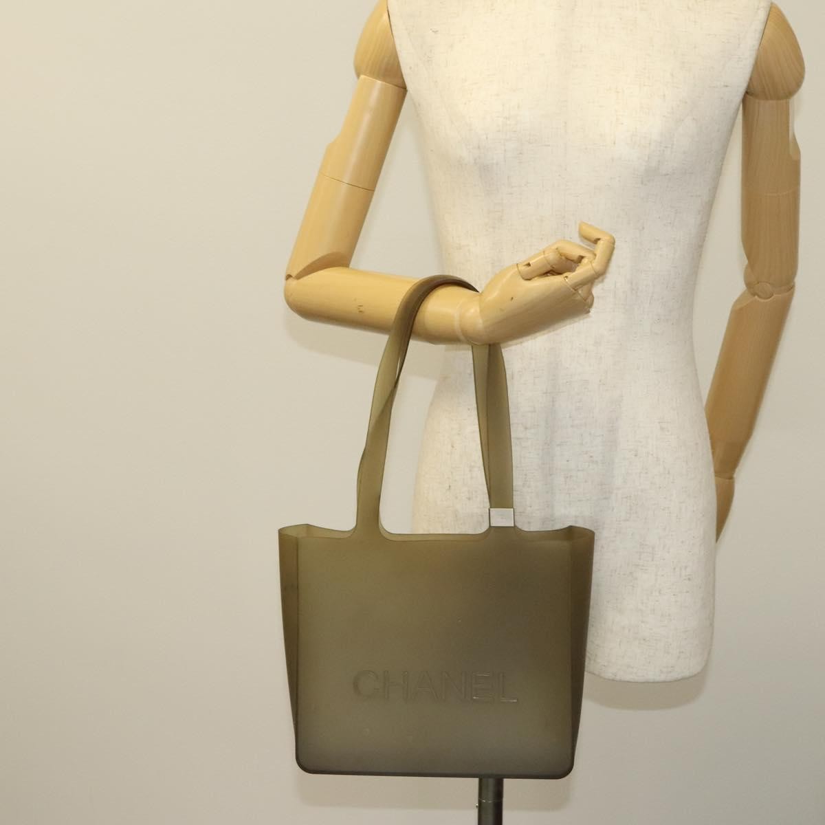 Chanel Jelly Tote Rubber, GRAY, RUBBER, Tote bag