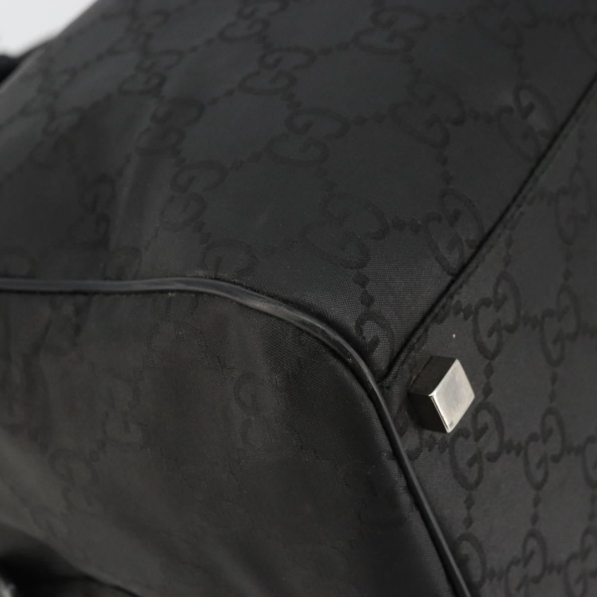 Gucci Duffle Bag Jumbo GG Embossed Leather, Black, PVC, Handbag