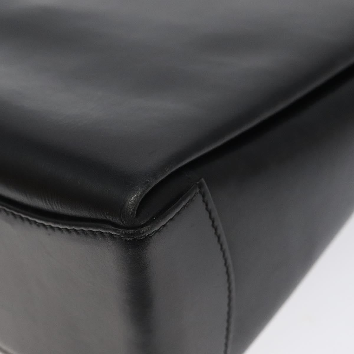 Gucci Vintage Convertible Box Crossbody Bag Leather, BLACK, LEATHER, Handbag