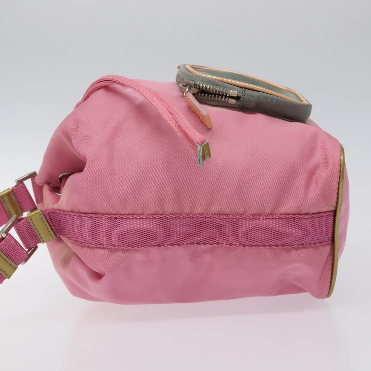 Prada Drawstring Bucket Bag Tessuto, PINK, NYLON, Handbag