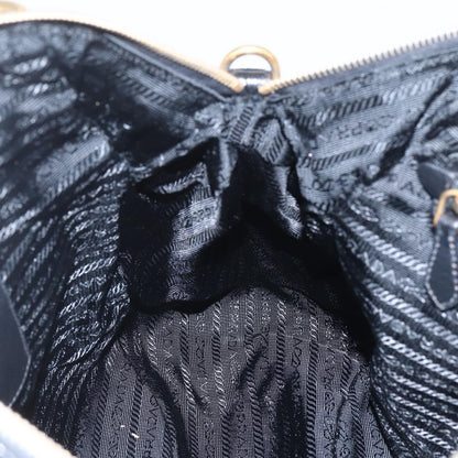Prada Vintage Handbag Leather, BLACK, LEATHER, Handbag