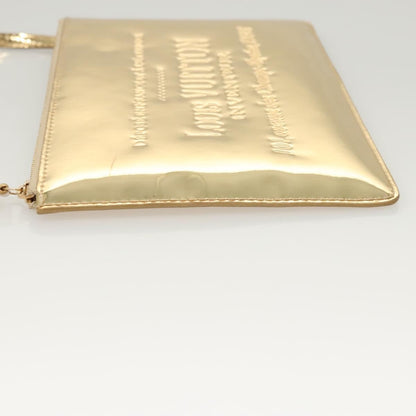 Louis Vuitton Pochette Plate Monogram mirror, GOLD, CANVAS, Clutche & pouche