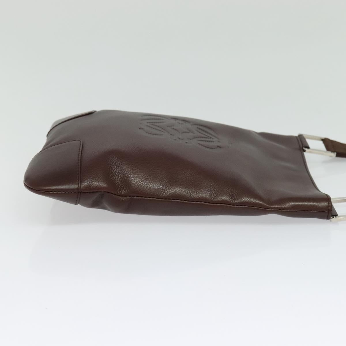 Loewe Anagram Shoulder Bag Leather, BROWN, LEATHER, Shoulder bag