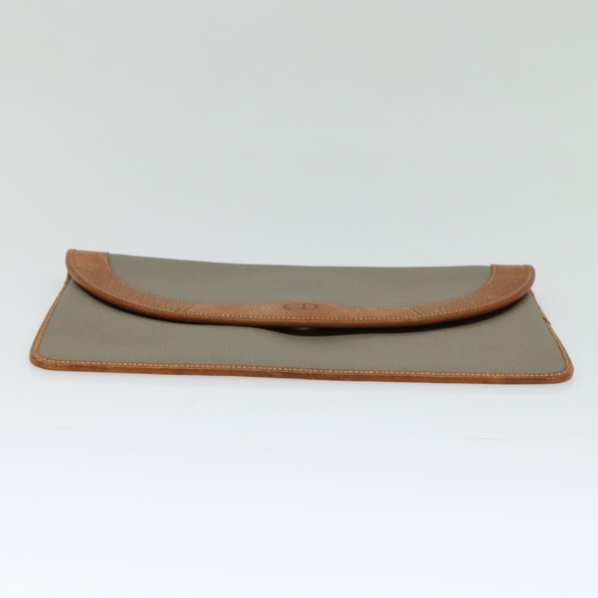 Christian Dior Flap Pouch Canvas, BROWN, CANVAS, Clutche & pouche