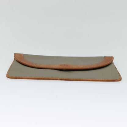 Christian Dior Flap Pouch Canvas, BROWN, CANVAS, Clutche & pouche