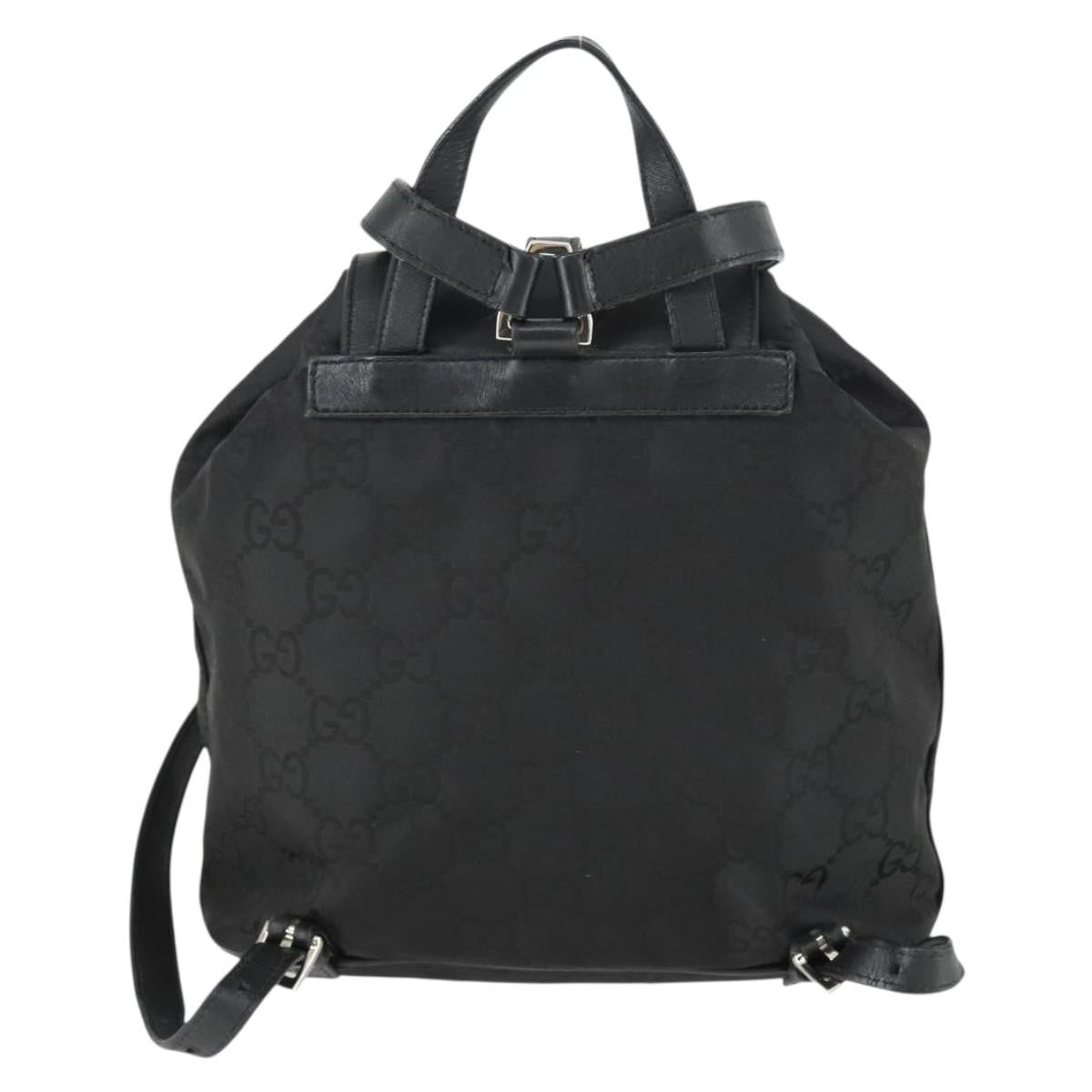 Gucci Vintage Jackie Backpack GG Canvas, BLACK, CANVAS, Backpack