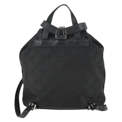 Gucci Vintage Jackie Backpack GG Canvas, BLACK, CANVAS, Backpack