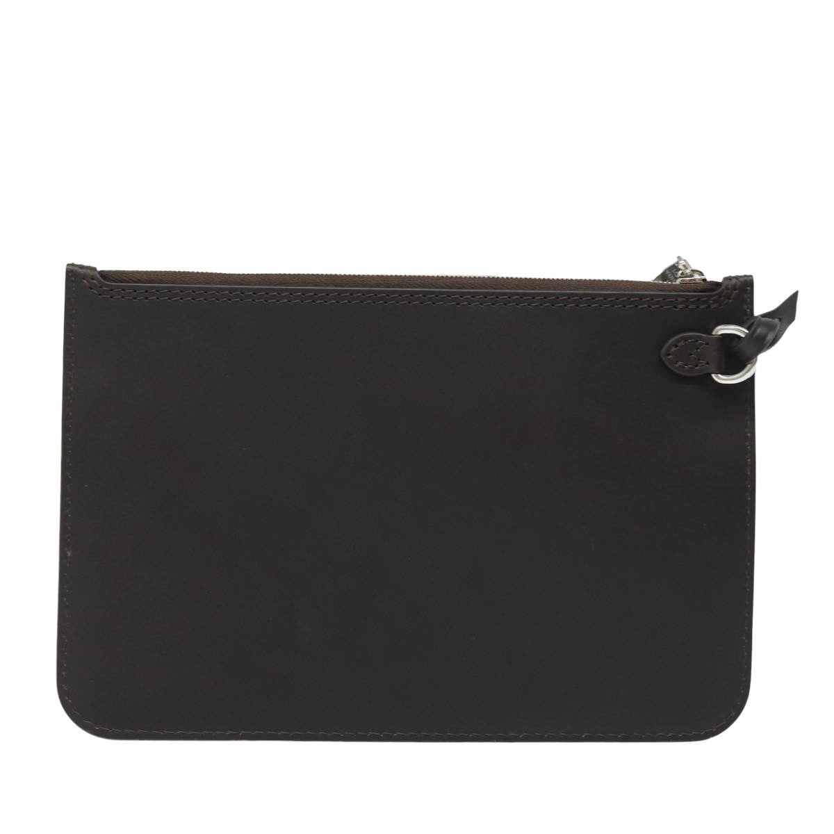 Louis Vuitton Neverfull Pochette Leather, BROWN, LEATHER, Clutche & pouche