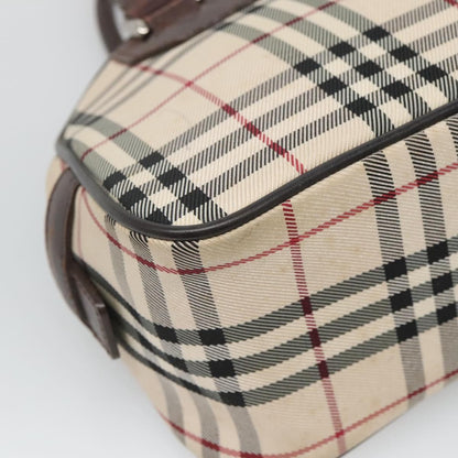 Burberry Nova Check Bowling Bag Canvas, BEIGE, CANVAS, Handbag