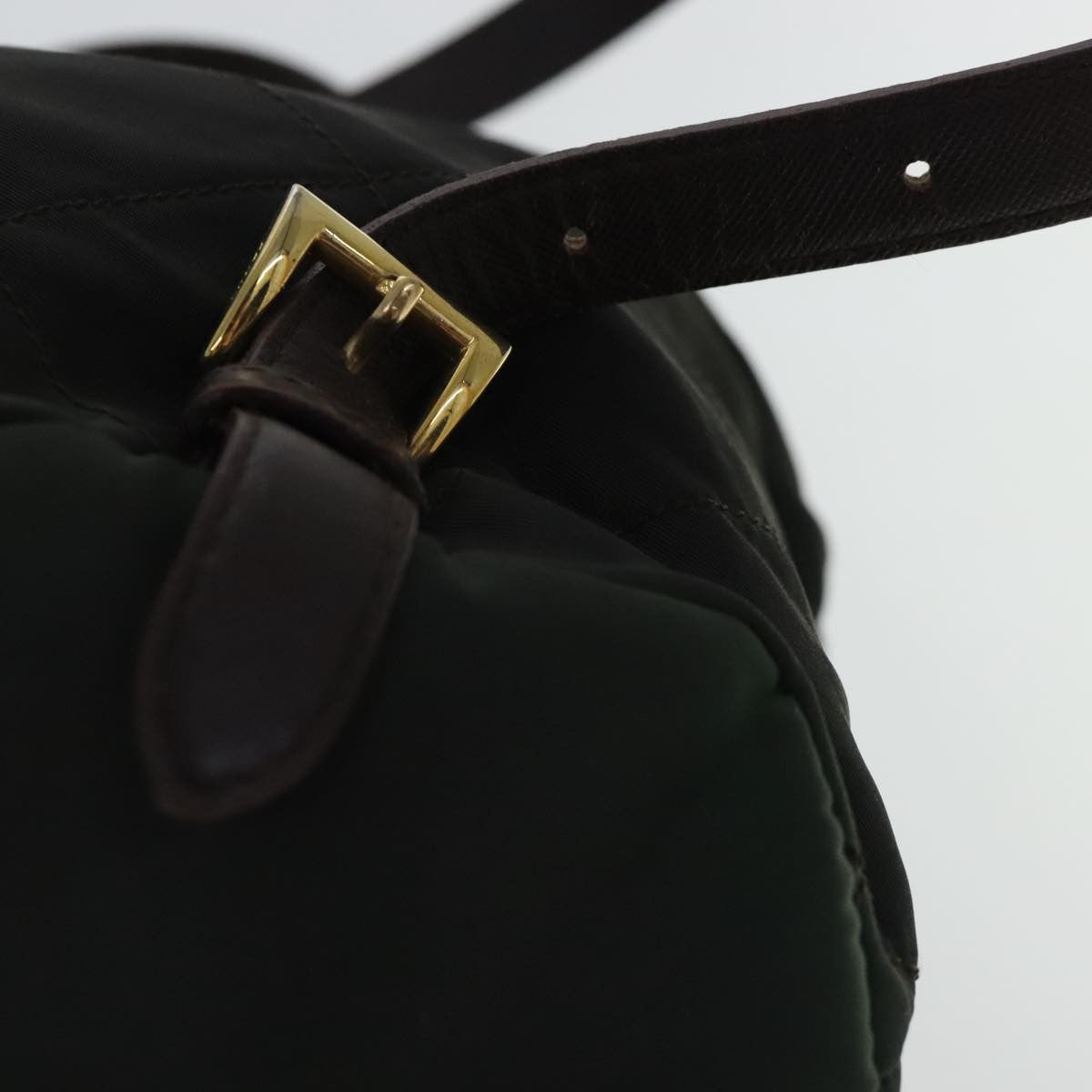 Prada Buckle Backpack Quilted Tessuto, GREEN, NYLON, Backpack
