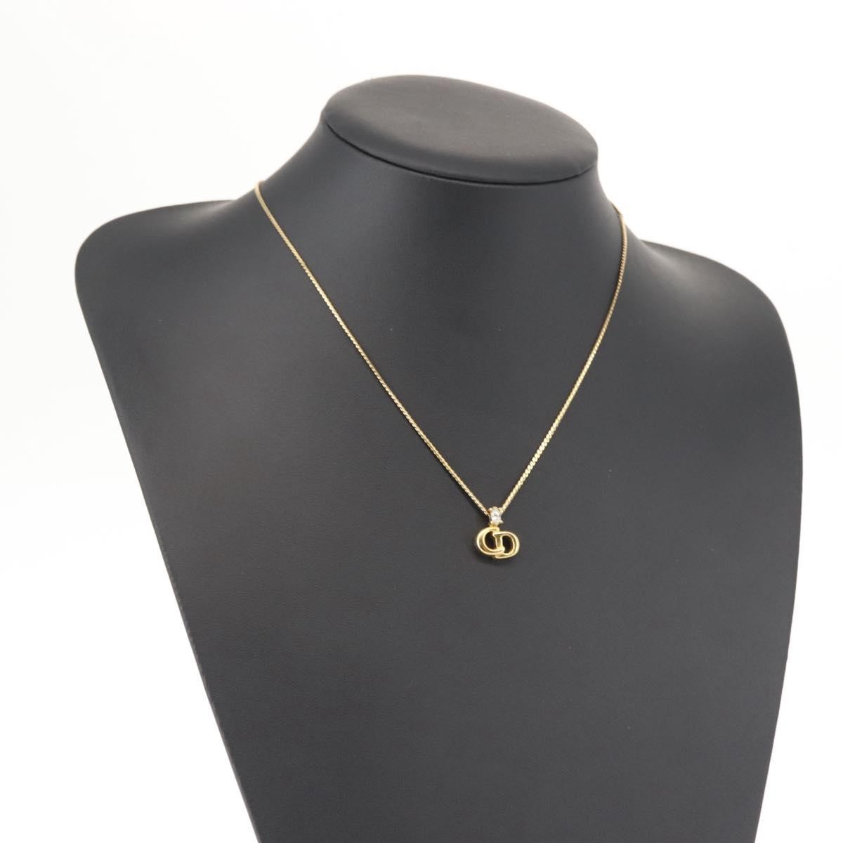 Christian Dior CD Logo necklace Metal, GOLD, METAL, Necklace