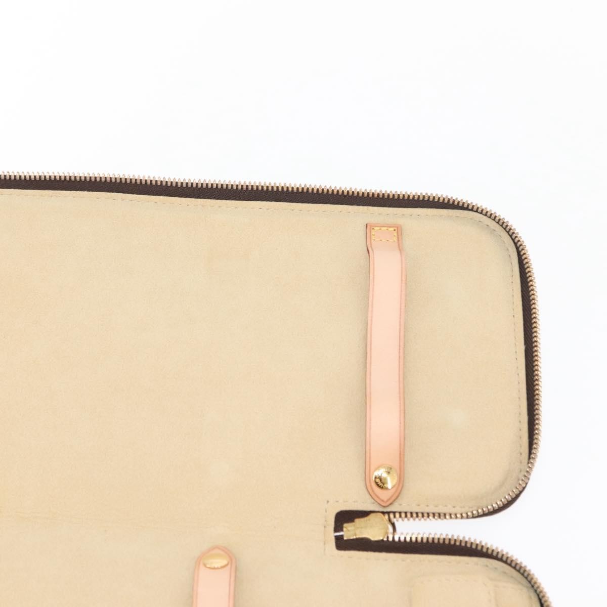 Louis Vuitton 5 Tie Case Monogram Canvas, BROWN, CANVAS, Clutche & pouche