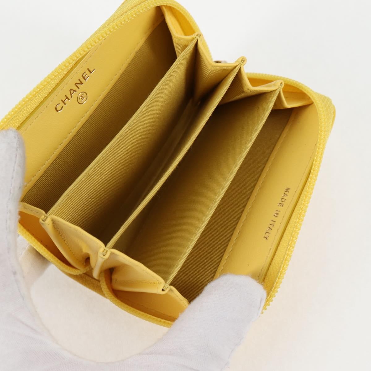 Chanel Compact Boy Wallet Caviar, GOLD, LEATHER, Wallets