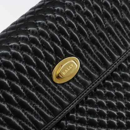 Bally Vintage Handbag Quilted Leather, BLACK, LEATHER, Handbag