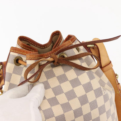 Louis Vuitton Noe Handbag Damier, WHITE, CANVAS, Handbag