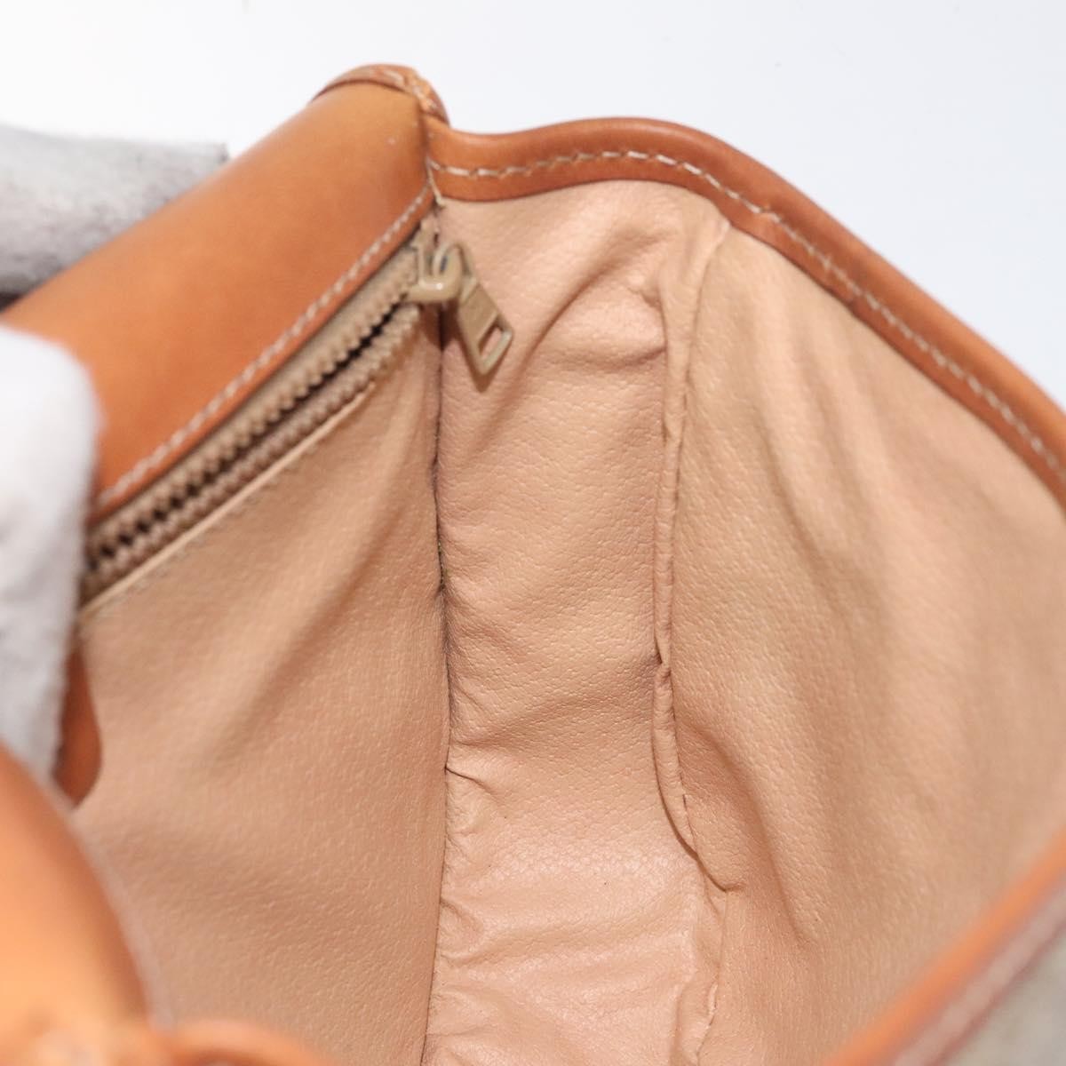 Celine Vintage Macadam Shoulder Bag Canvas, BEIGE, PVC, Shoulder bag