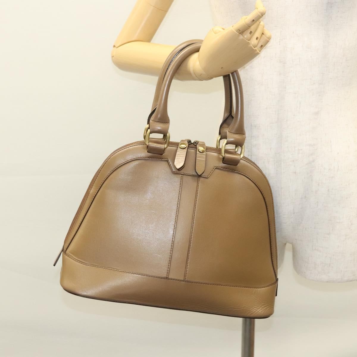 Burberry Vintage Zip Dome Bag Leather, BROWN, LEATHER, Handbag