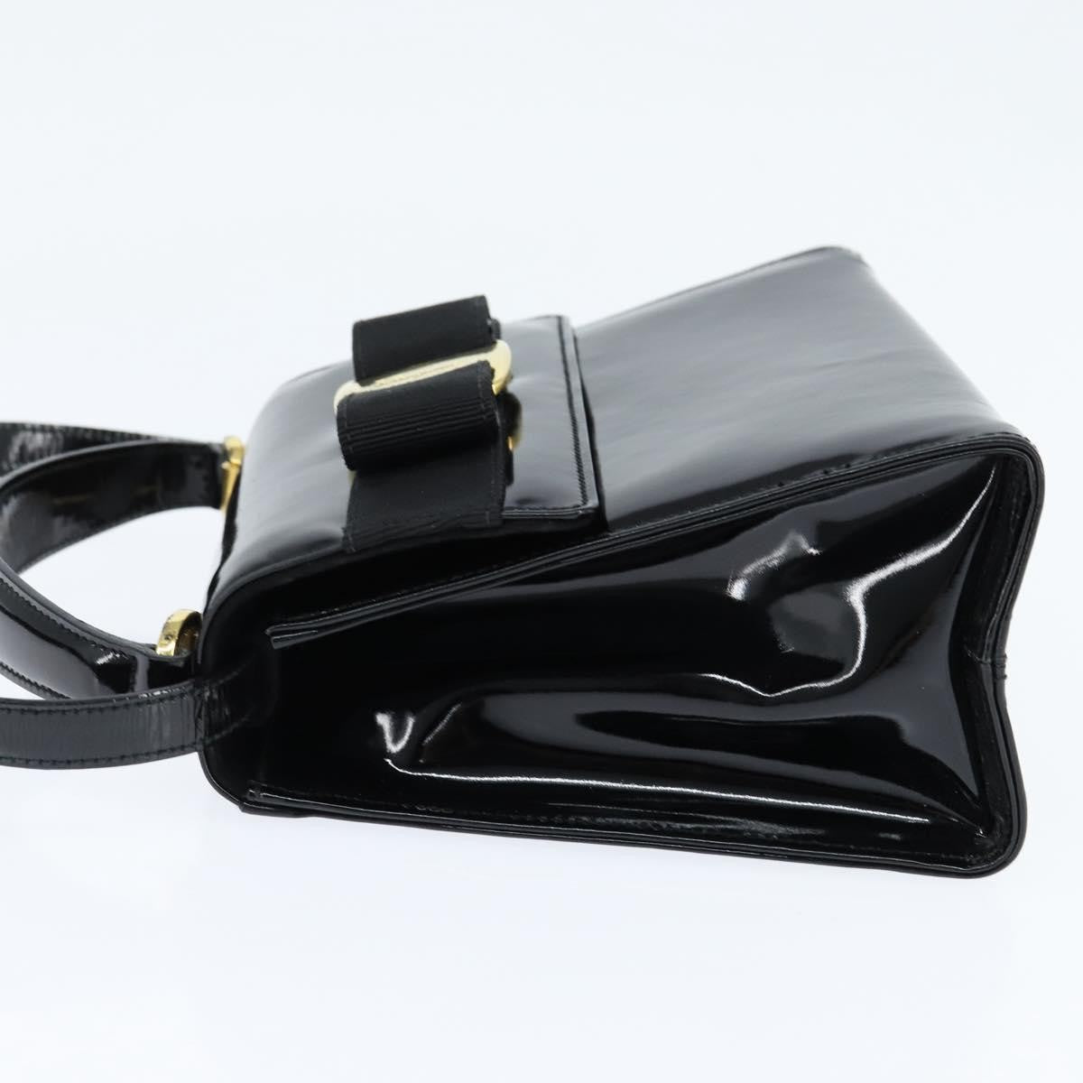Salvatore Ferragamo Vala Handbag Patent leather, BLACK, PATENT_LEATHER, Handbag