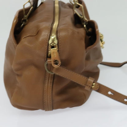 Chloe Elsie Satchel Leather, BROWN, LEATHER, Handbag