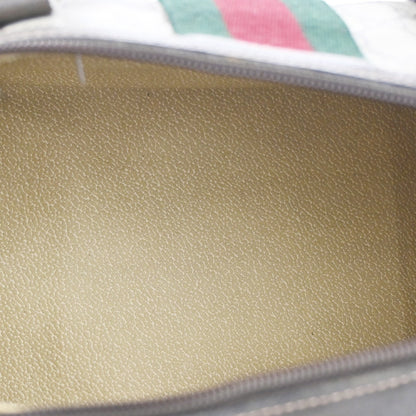 Gucci Vintage Web Boston Bag GG Coated Canvas, BROWN, PVC, Handbag